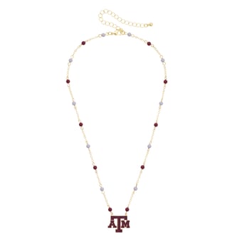 Women's CANVAS Style Texas A&M Aggies Logo Layering Necklace
