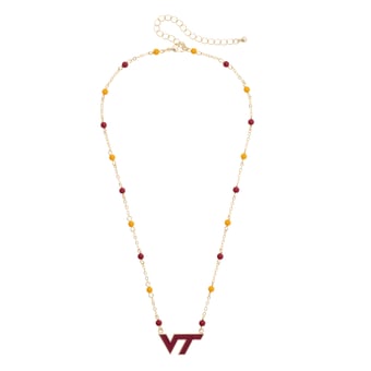 Women's CANVAS Style Virginia Tech Hokies Logo Layering Necklace