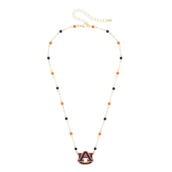 Women's CANVAS Style Auburn Tigers Logo Layering Necklace