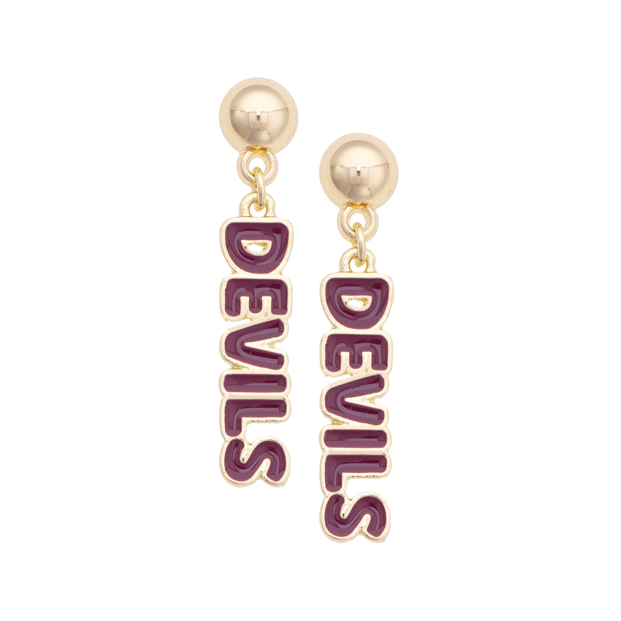 Women's CANVAS Style Arizona State Sun Devils Nameplate Earrings