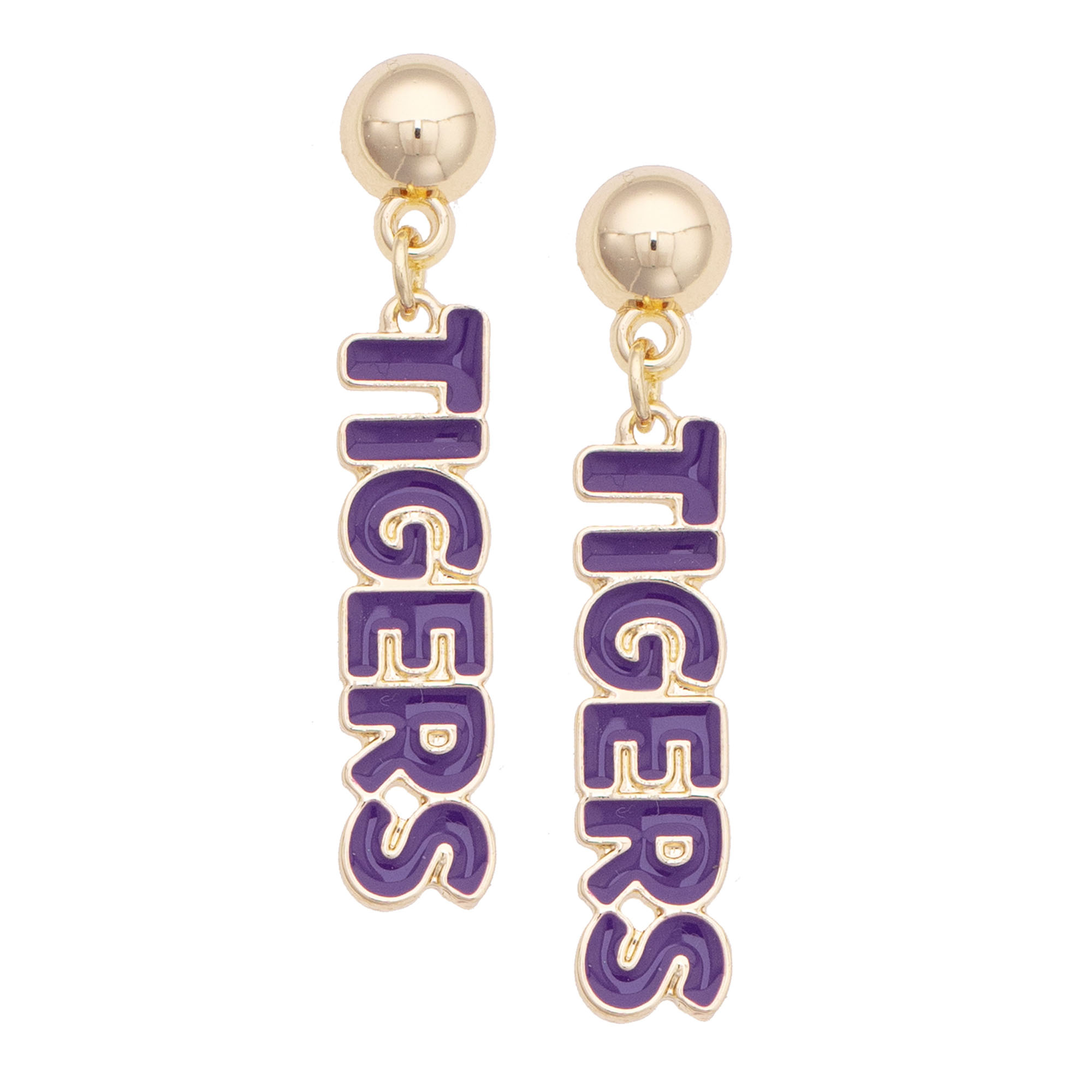 Women's CANVAS Style Clemson Tigers Nameplate Earrings