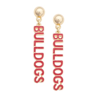Women's CANVAS Style Georgia Bulldogs Nameplate Earrings
