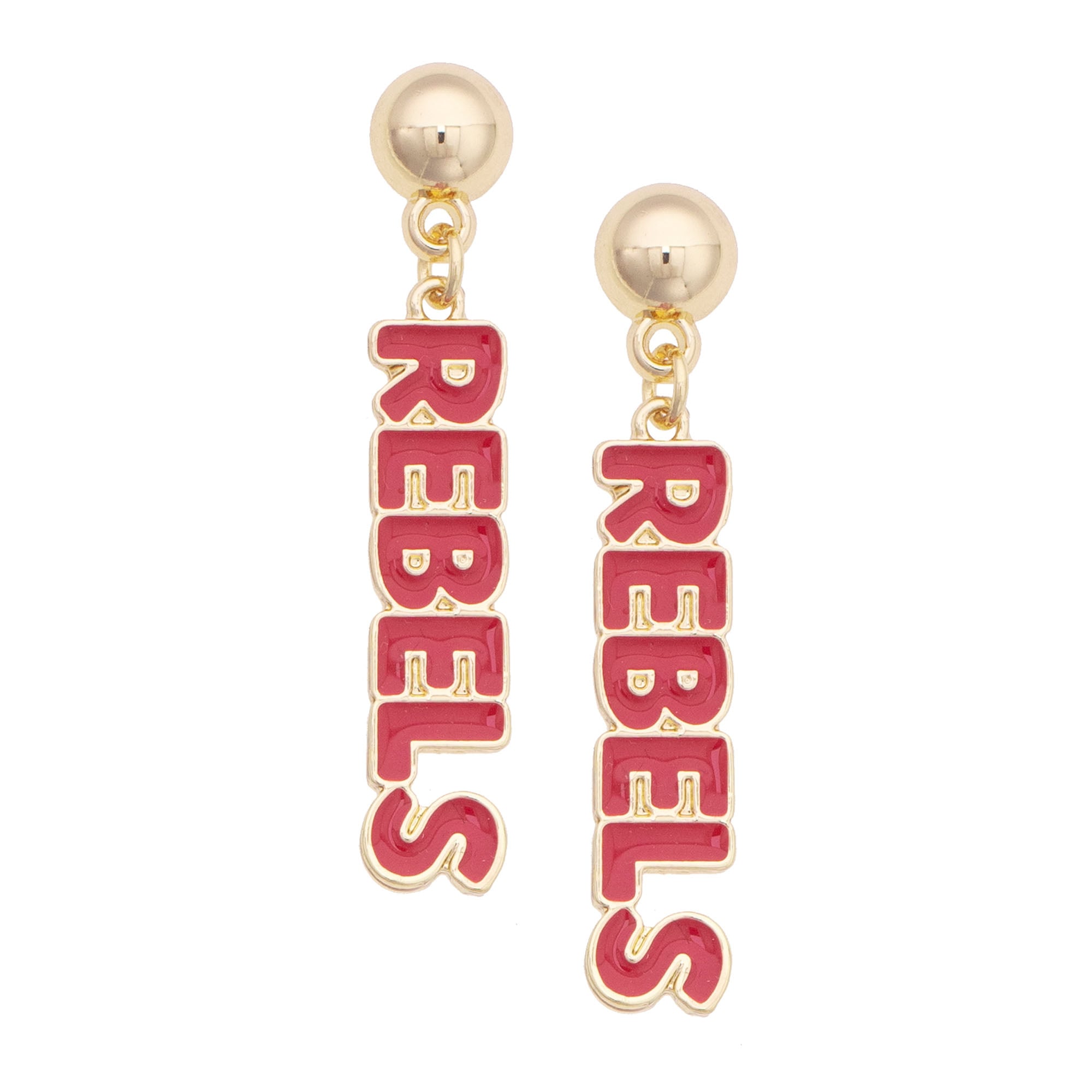 Women's CANVAS Style Ole Miss Rebels Nameplate Earrings