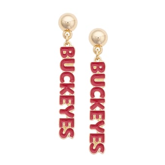 Women's CANVAS Style Ohio State Buckeyes Nameplate Earrings