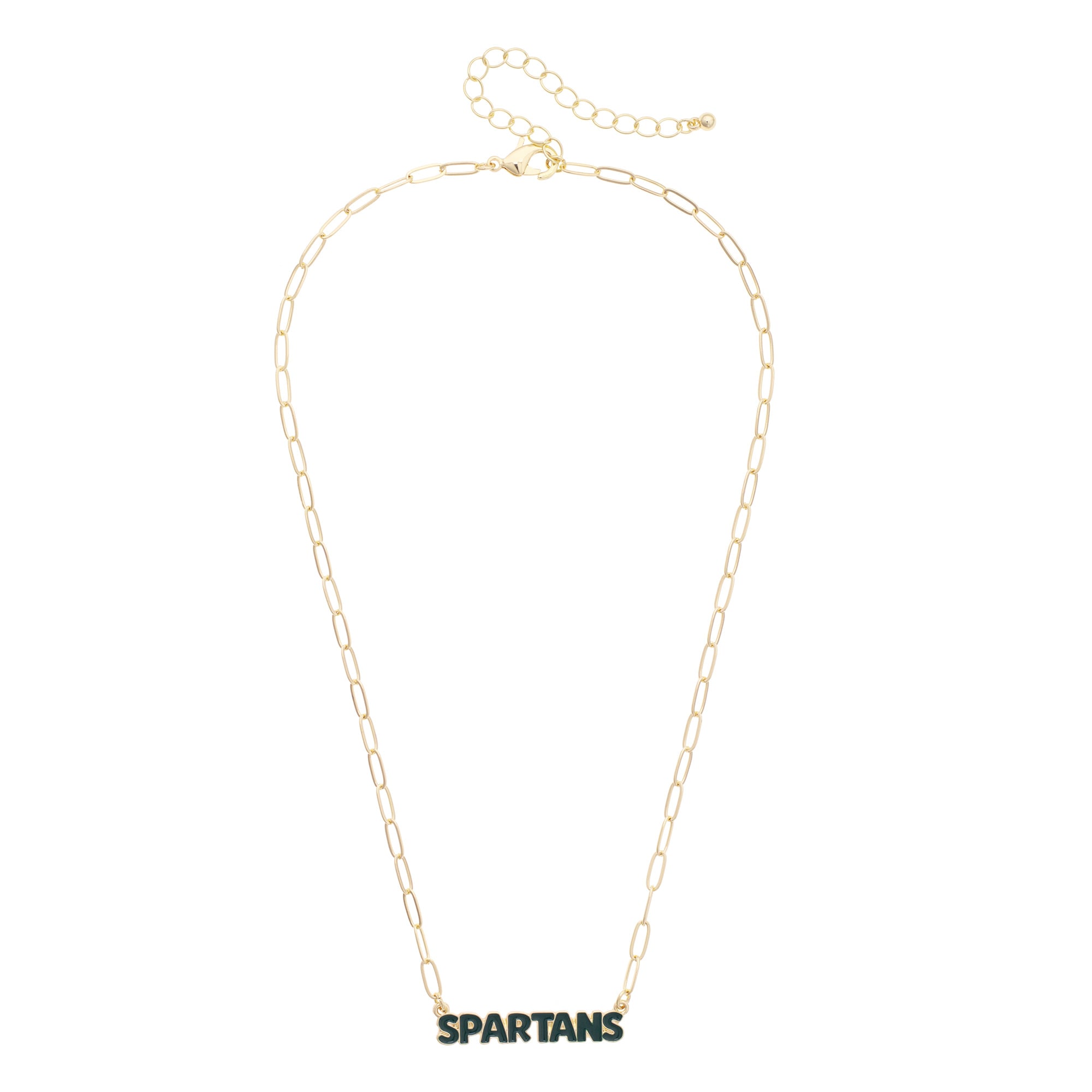 Women's CANVAS Style Michigan State Spartans Nameplate Necklace