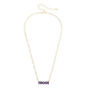 Women's CANVAS Style TCU Horned Frogs Nameplate Necklace