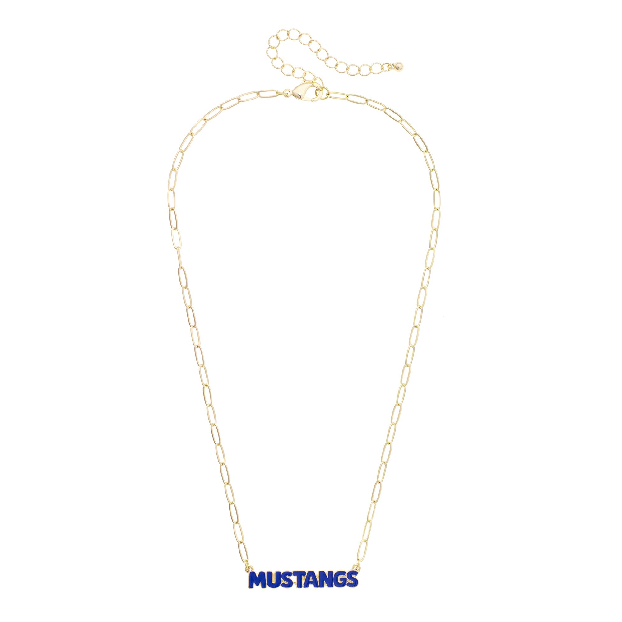 Women's CANVAS Style SMU Mustangs Nameplate Necklace