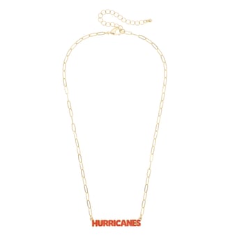 Women's CANVAS Style Miami Hurricanes Nameplate Necklace