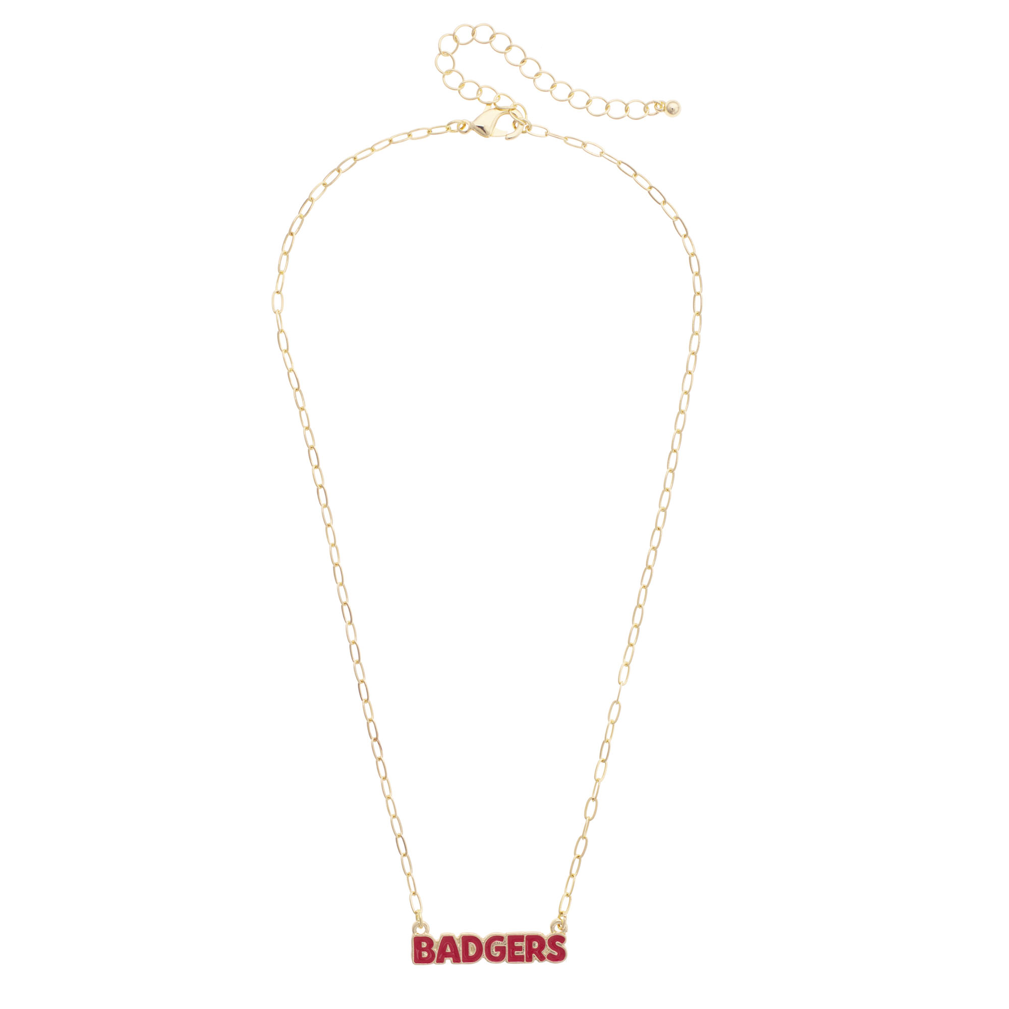 Women's CANVAS Style Wisconsin Badgers Nameplate Necklace