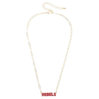 Women's CANVAS Style Ole Miss Rebels Nameplate Necklace