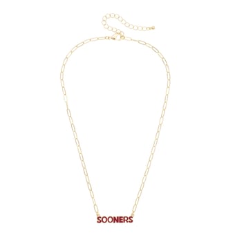 Women's CANVAS Style Oklahoma Sooners Nameplate Necklace