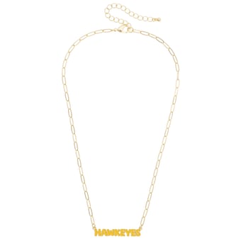Women's CANVAS Style Iowa Hawkeyes Nameplate Necklace