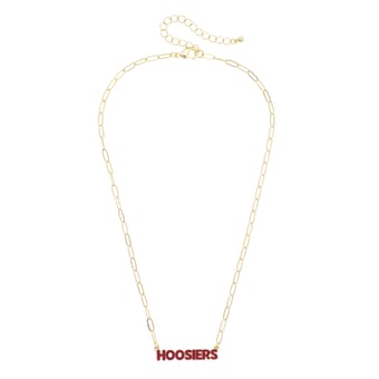 Women's CANVAS Style Indiana Hoosiers Nameplate Necklace