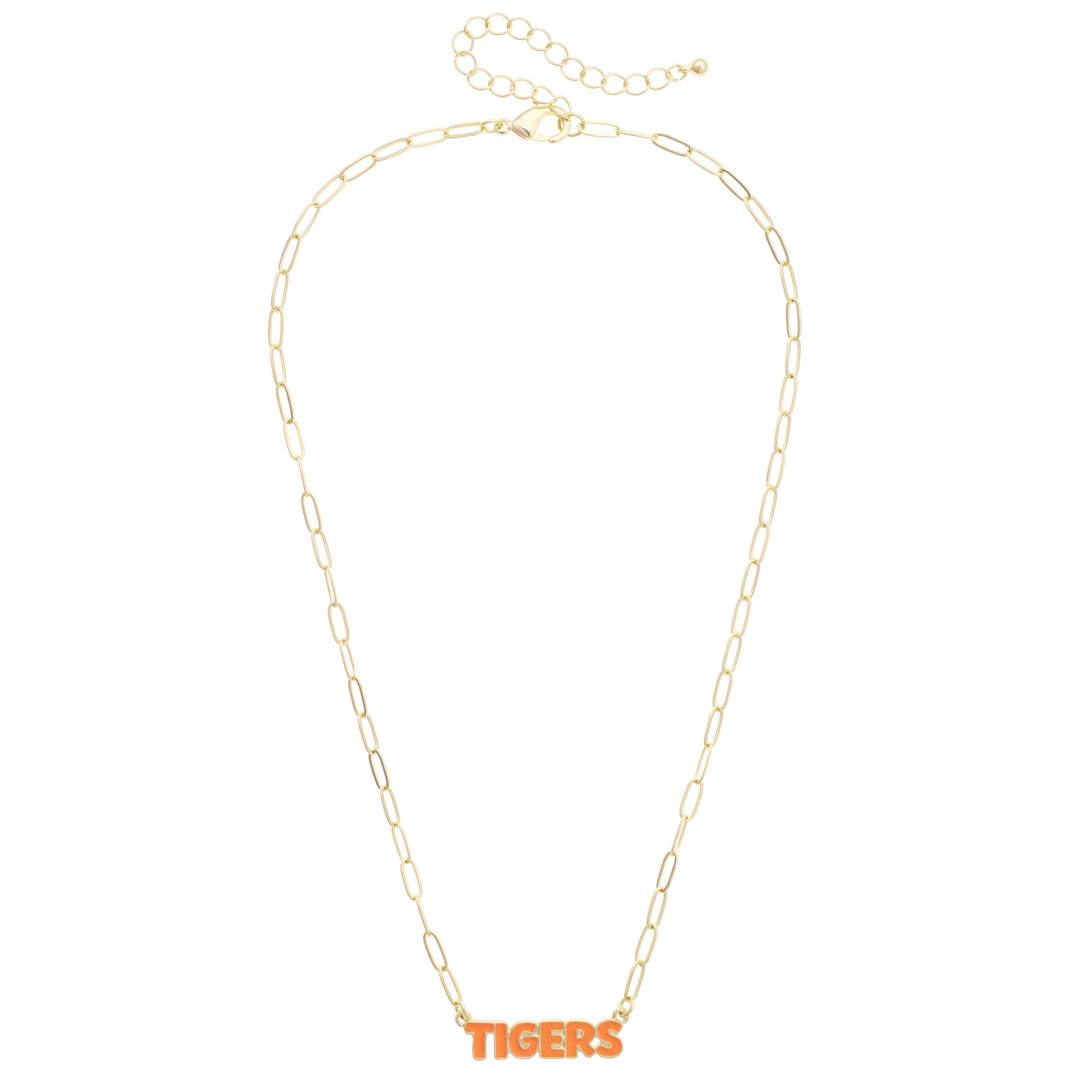 Women's CANVAS Style Clemson Tigers Nameplate Necklace