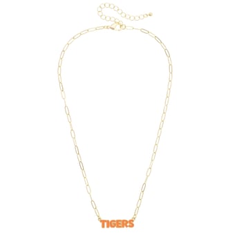 Women's CANVAS Style Clemson Tigers Nameplate Necklace