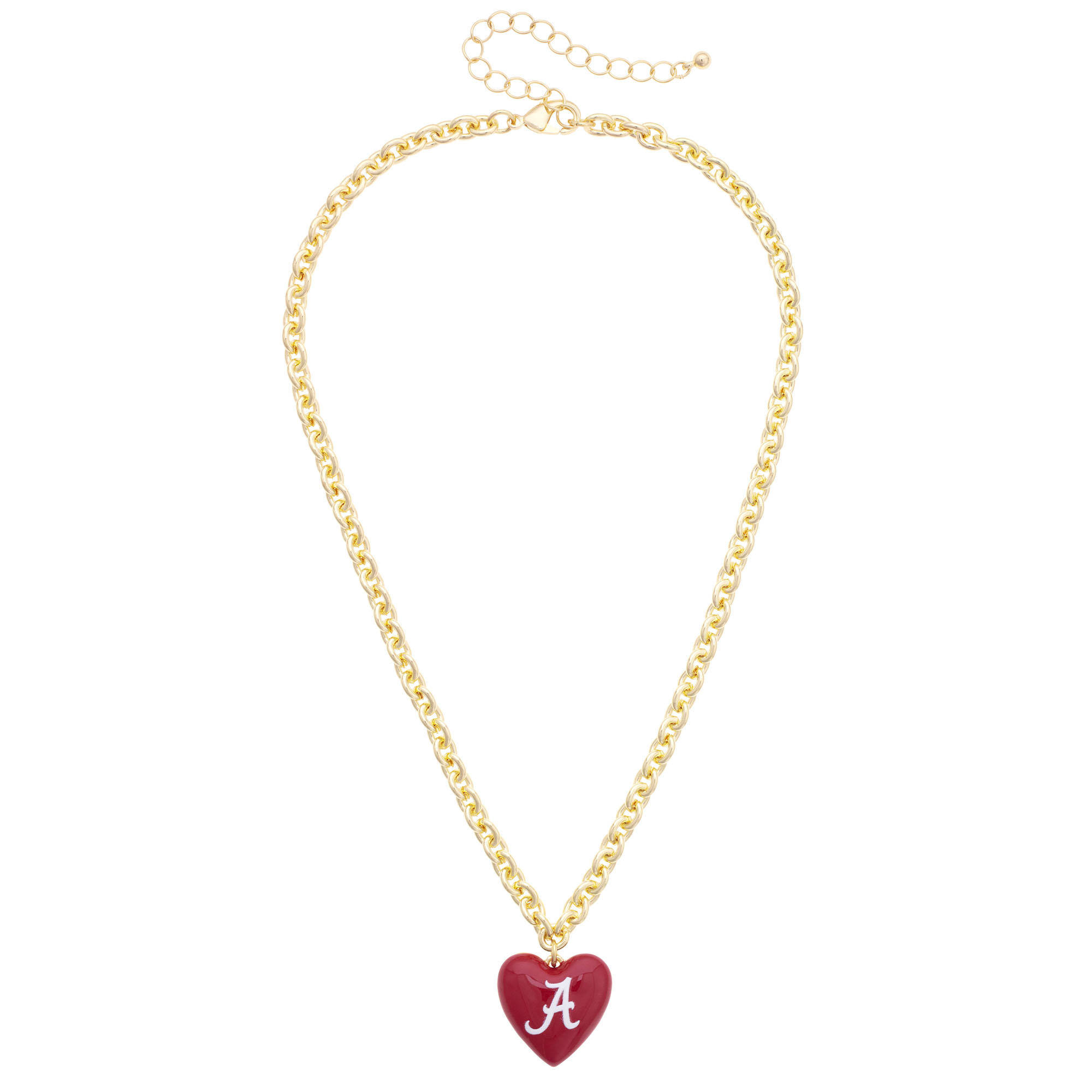 Women's CANVAS Style Alabama Crimson Tide Heart Necklace