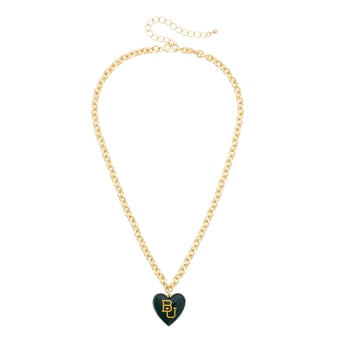 Women's CANVAS Style Baylor Bears Heart Necklace