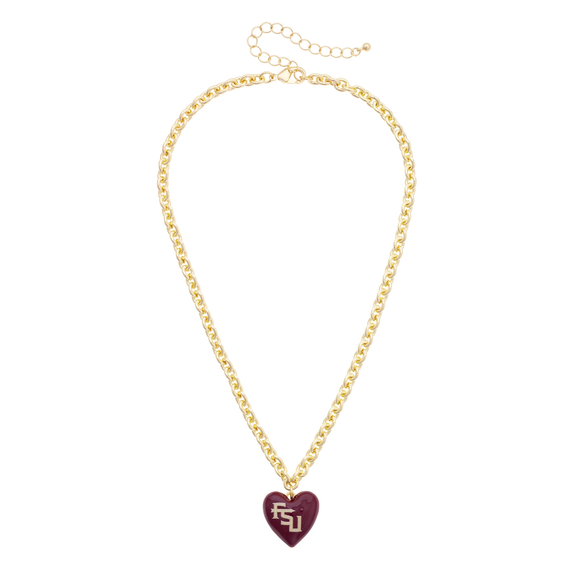 Women's CANVAS Style Florida State Seminoles Heart Necklace