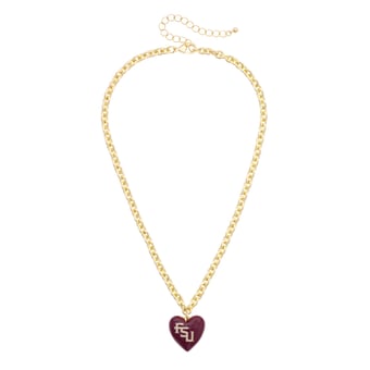 Women's CANVAS Style Florida State Seminoles Heart Necklace