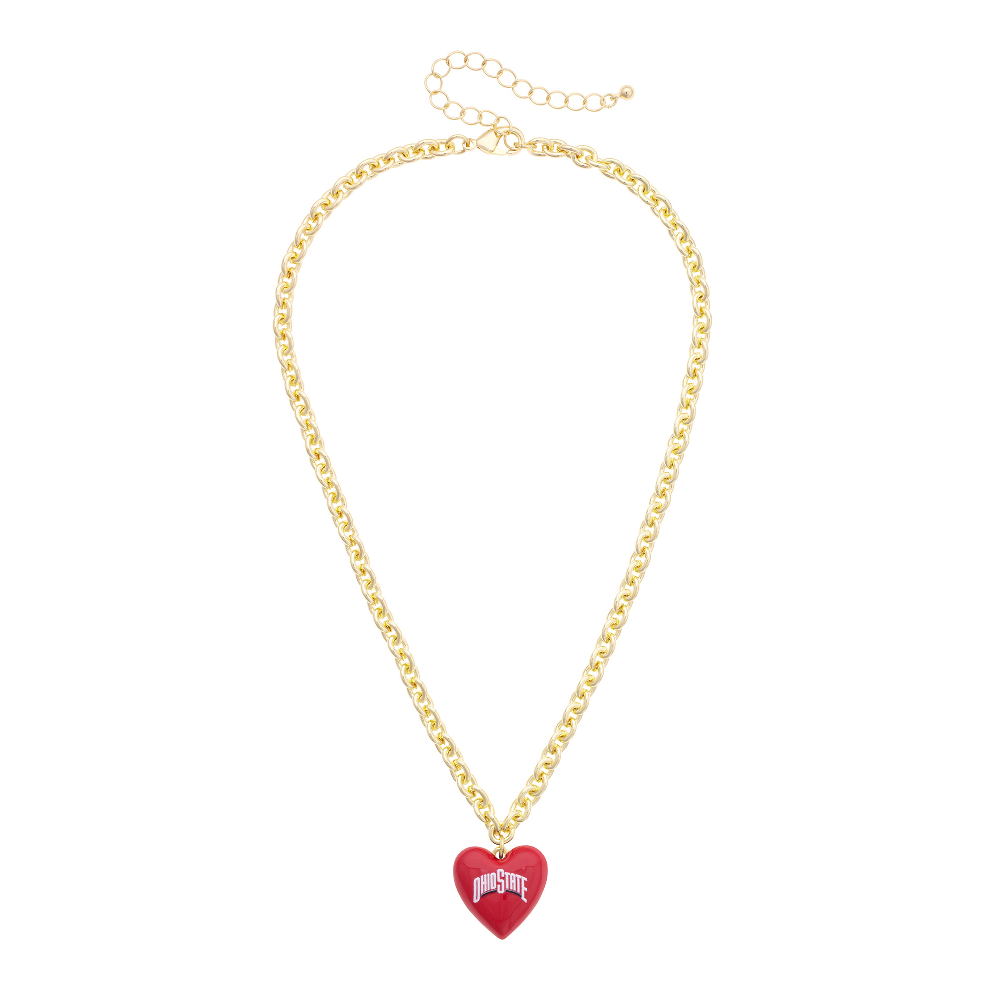 Women's CANVAS Style Ohio State Buckeyes Heart Necklace