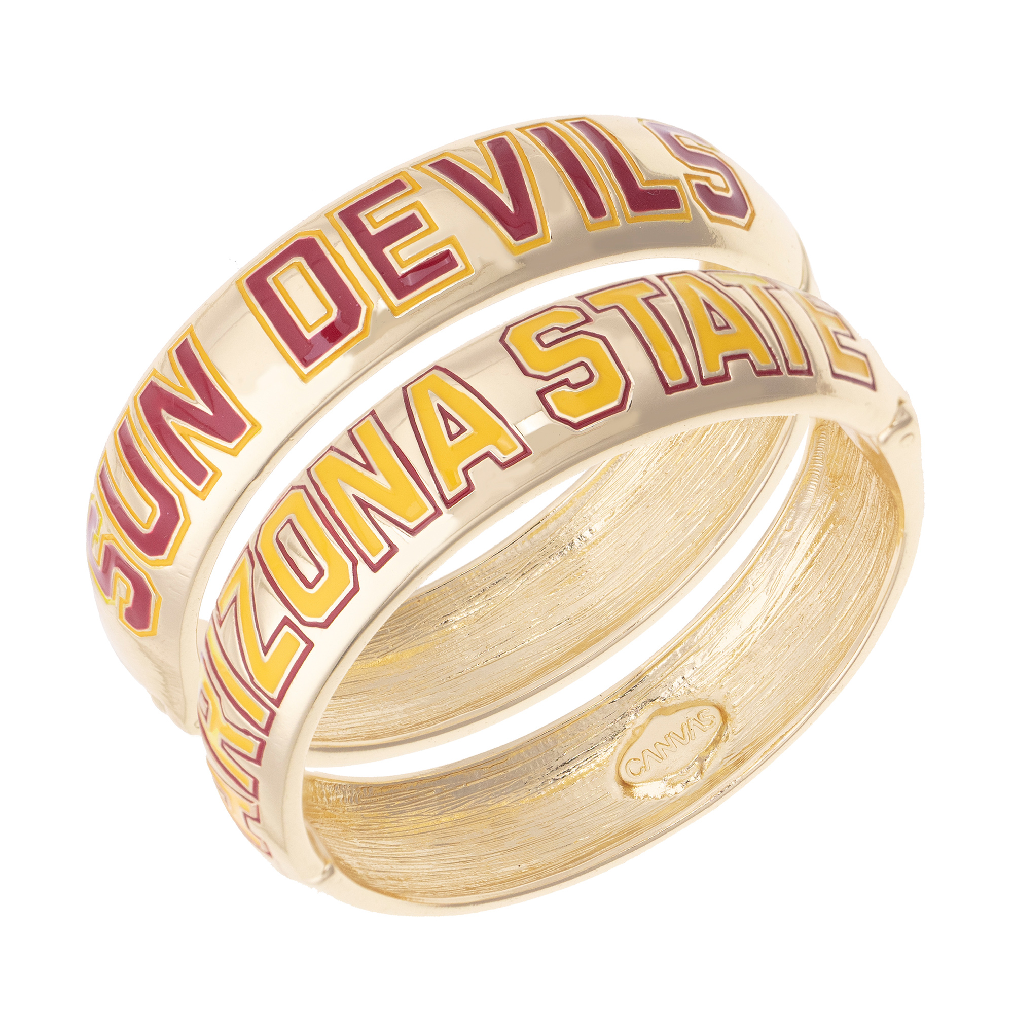 Women's CANVAS Style Arizona State Sun Devils Chunky Hinge Bangle Two-Piece Set