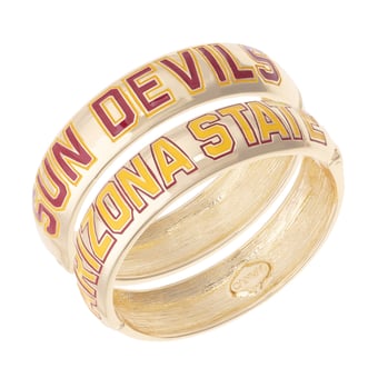 Women's CANVAS Style Arizona State Sun Devils Chunky Hinge Bangle Two-Piece Set