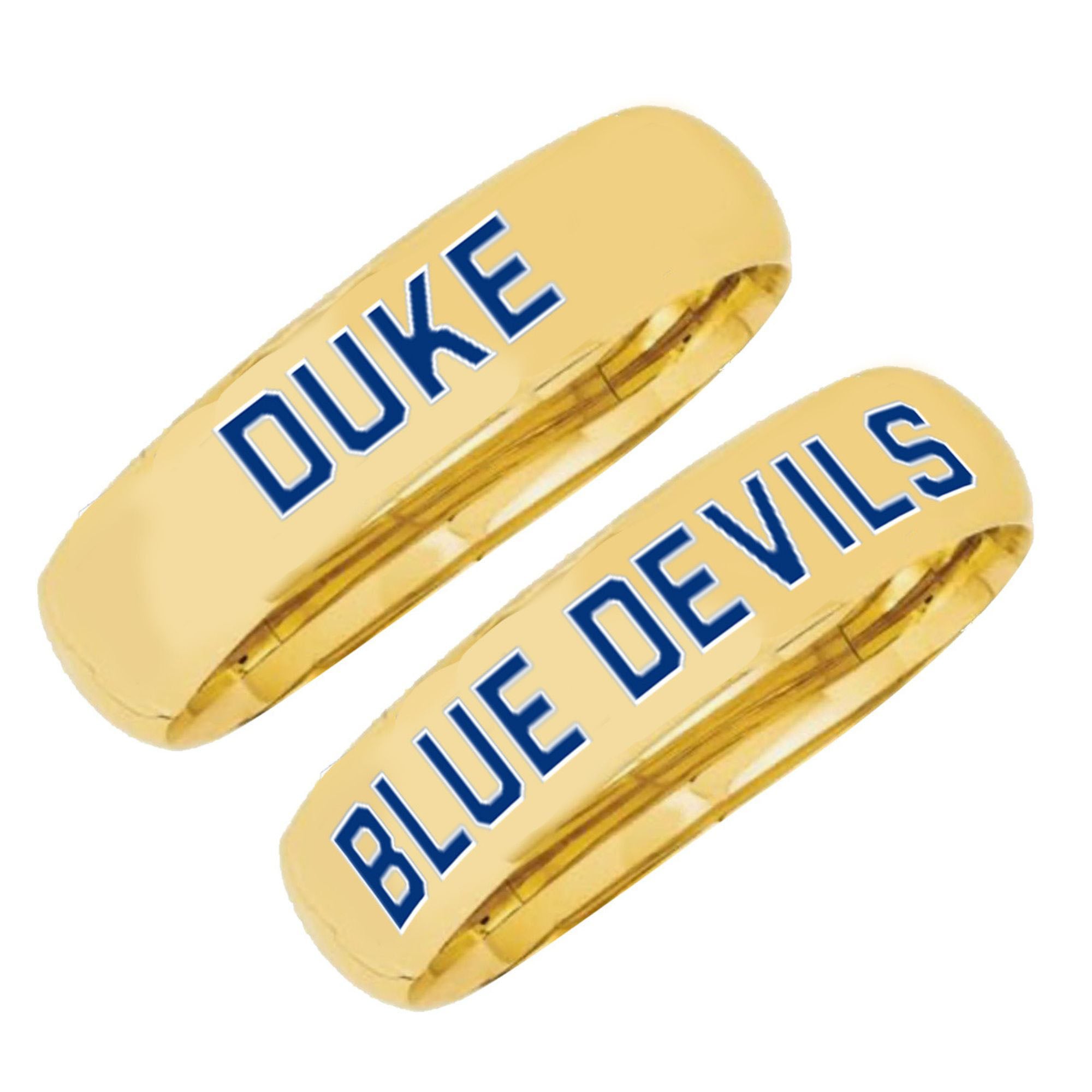 Women's CANVAS Style Duke Blue Devils Chunky Hinge Bangle Two-Piece Set