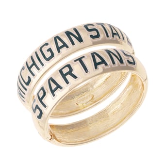 Women's CANVAS Style Michigan State Spartans Chunky Hinge Bangle Two-Piece Set