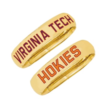 Women's CANVAS Style Virginia Tech Hokies Chunky Hinge Bangle Two-Piece Set