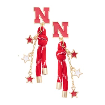 Women's CANVAS Style Nebraska Huskers Paracord Earrings
