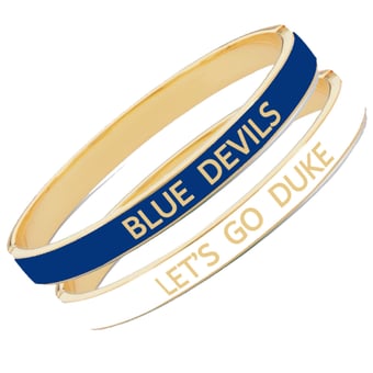 Women's CANVAS Style Duke Blue Devils Skinny Hinge Bangle Two-Piece Set