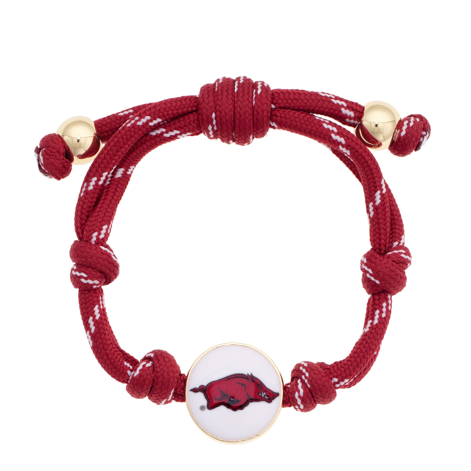CANVAS Style Arkansas Razorbacks Logo Paracord Bracelet