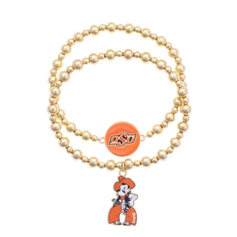 CANVAS Style Oklahoma State Cowboys Stretch Ball Bead Bracelet Set of Two