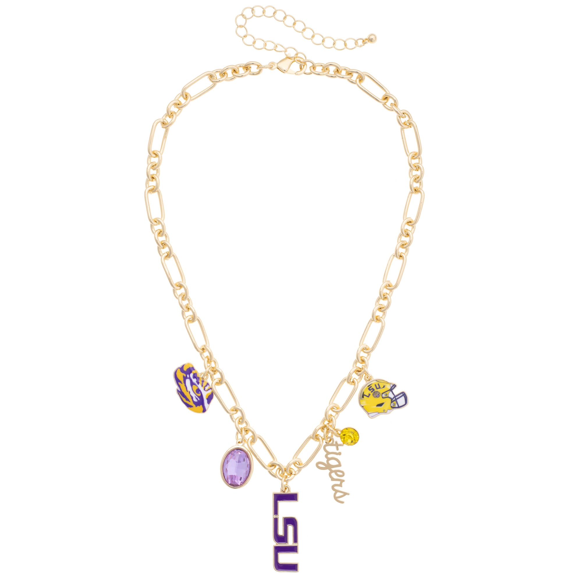 Women's CANVAS Style LSU Tigers Game Day Charm Necklace