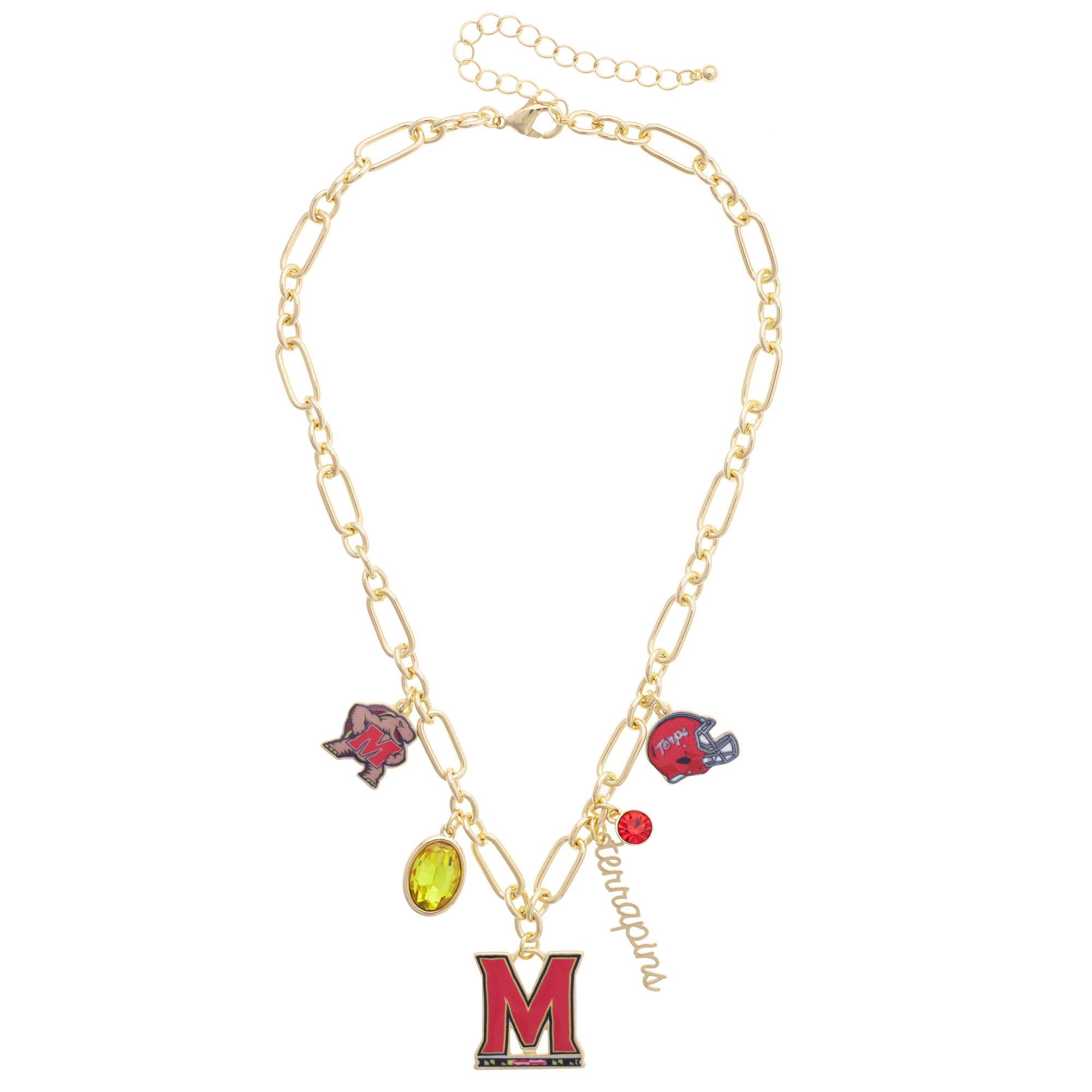 Women's CANVAS Style Maryland Terrapins Game Day Charm Necklace