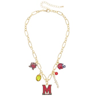 Women's CANVAS Style Maryland Terrapins Game Day Charm Necklace