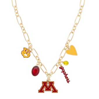 Women's CANVAS Style Minnesota Golden Gophers Game Day Charm Necklace