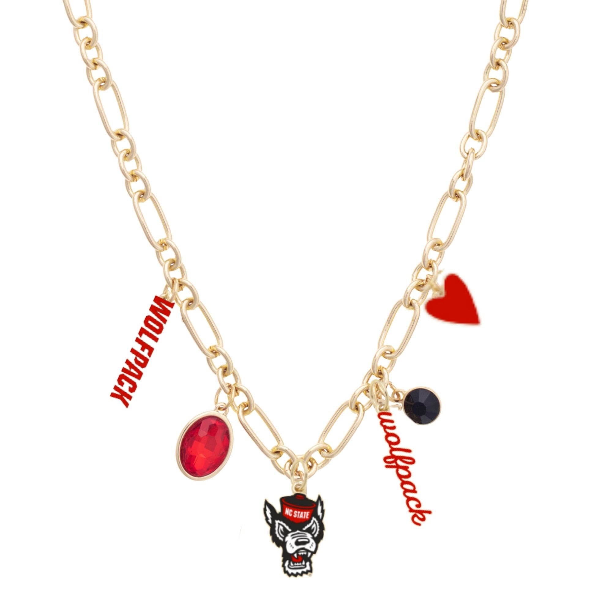 Women's CANVAS Style NC State Wolfpack Game Day Charm Necklace