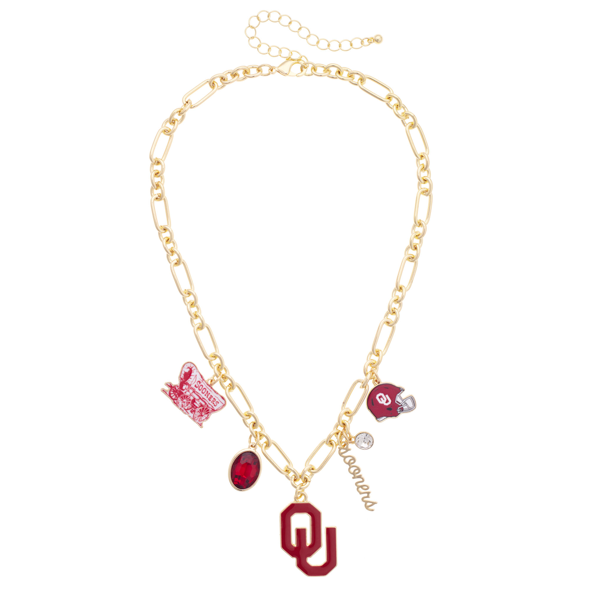 Women's CANVAS Style Oklahoma Sooners Game Day Charm Necklace