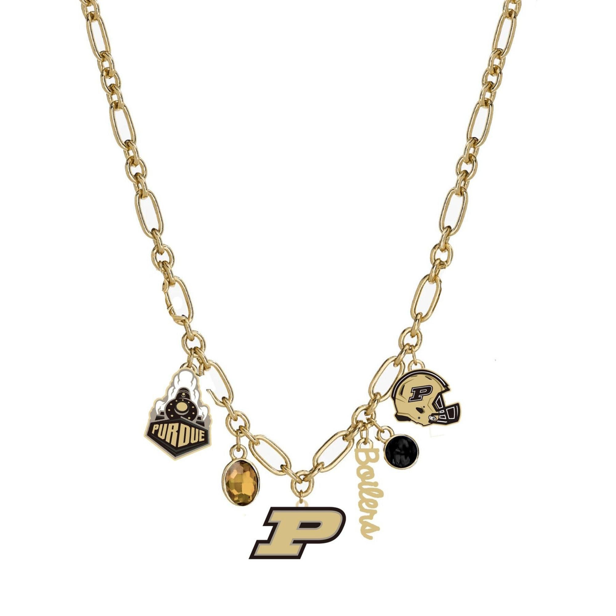 Women's CANVAS Style Purdue Boilermakers Game Day Charm Necklace