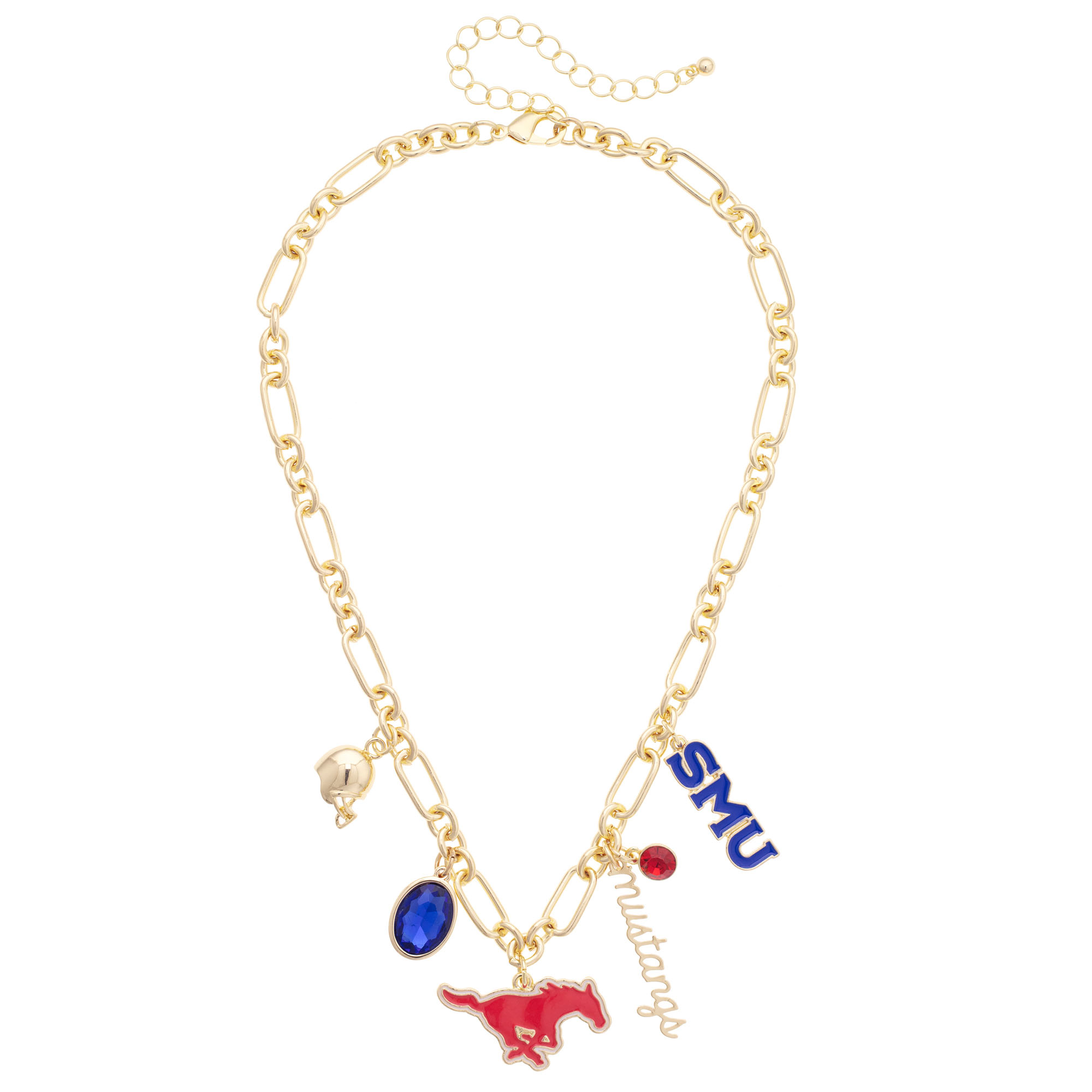 Women's CANVAS Style SMU Mustangs Game Day Charm Necklace