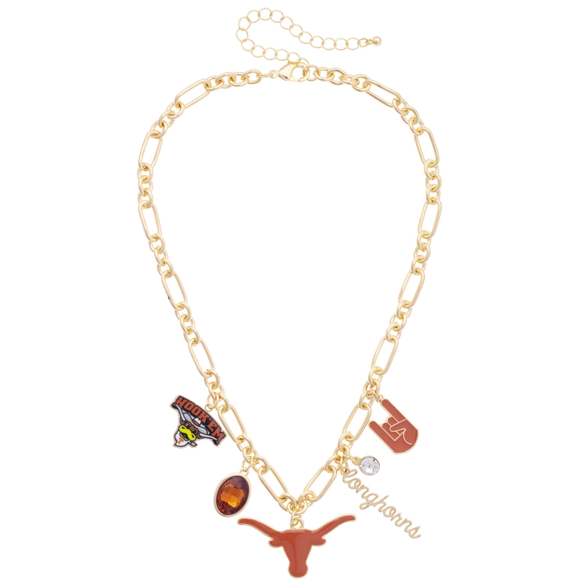 Women's CANVAS Style Texas Longhorns Game Day Charm Necklace