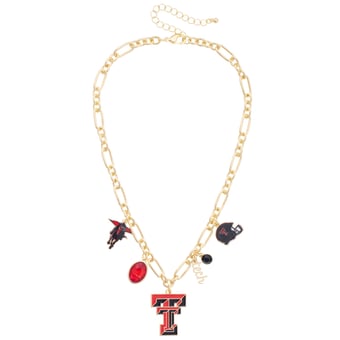 Women's CANVAS Style Texas Tech Red Raiders Game Day Charm Necklace
