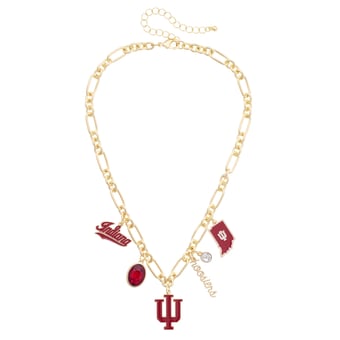 Women's CANVAS Style Indiana Hoosiers Game Day Charm Necklace