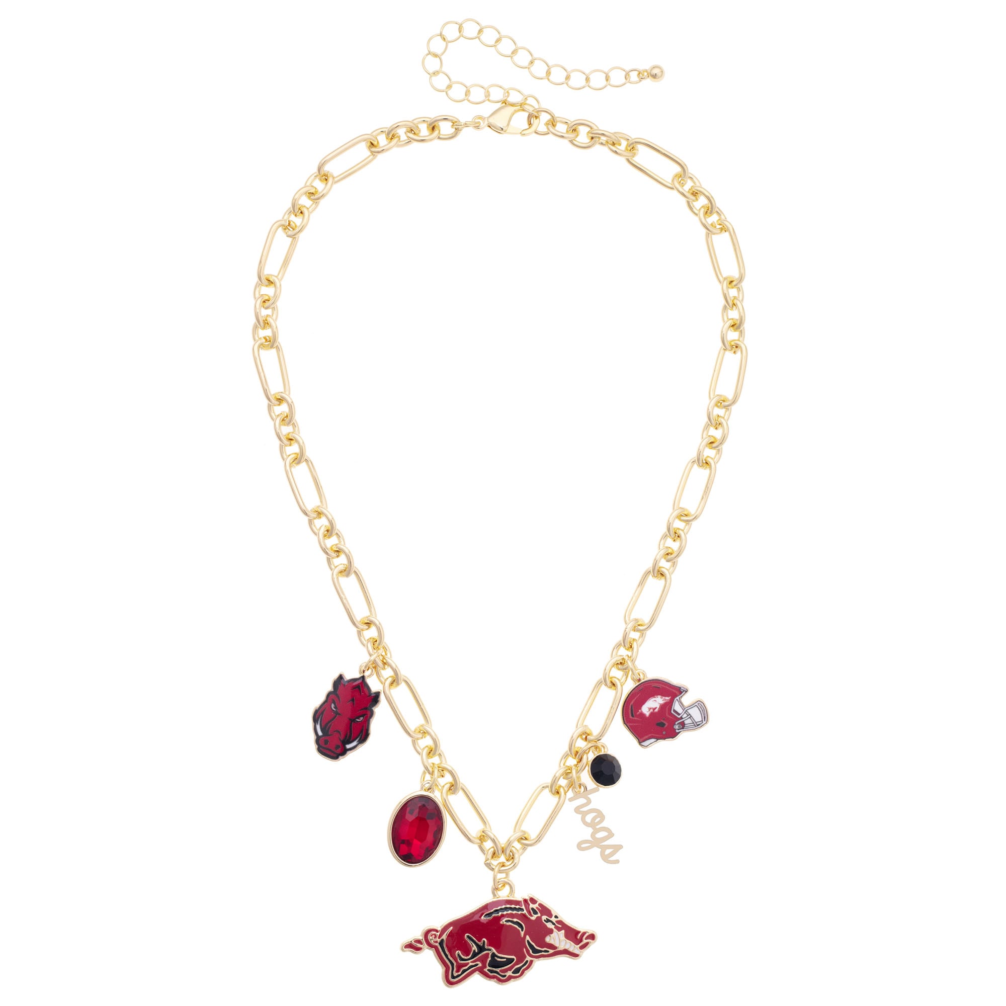 Women's CANVAS Style Arkansas Razorbacks Game Day Charm Necklace