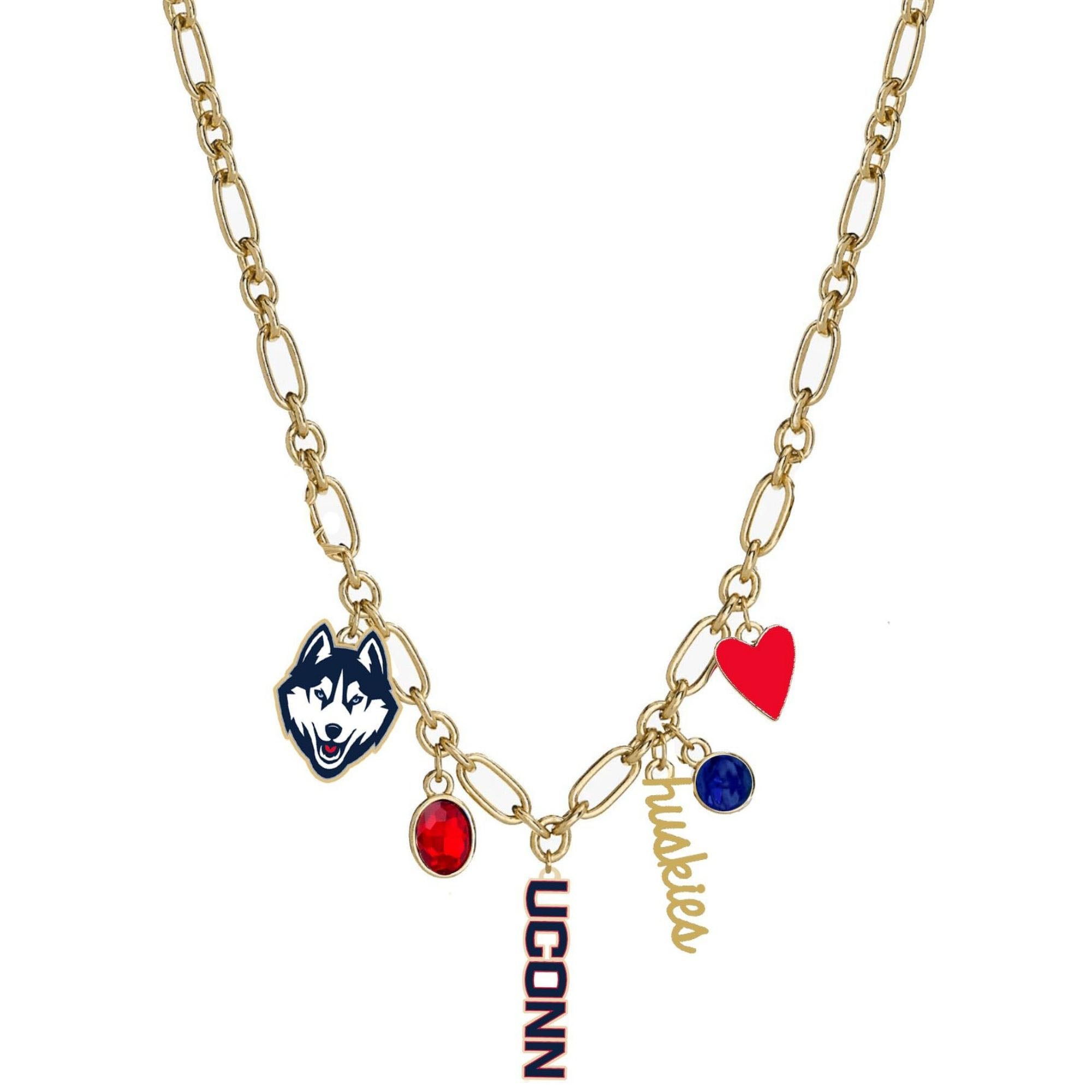 Women's CANVAS Style UConn Huskies Game Day Charm Necklace