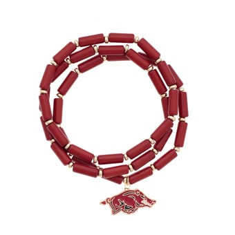 CANVAS Style Arkansas Razorbacks Beaded Bracelet Set of Three