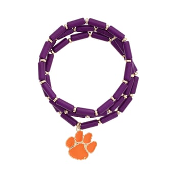 CANVAS Style Clemson Tigers Beaded Bracelet Set of Three