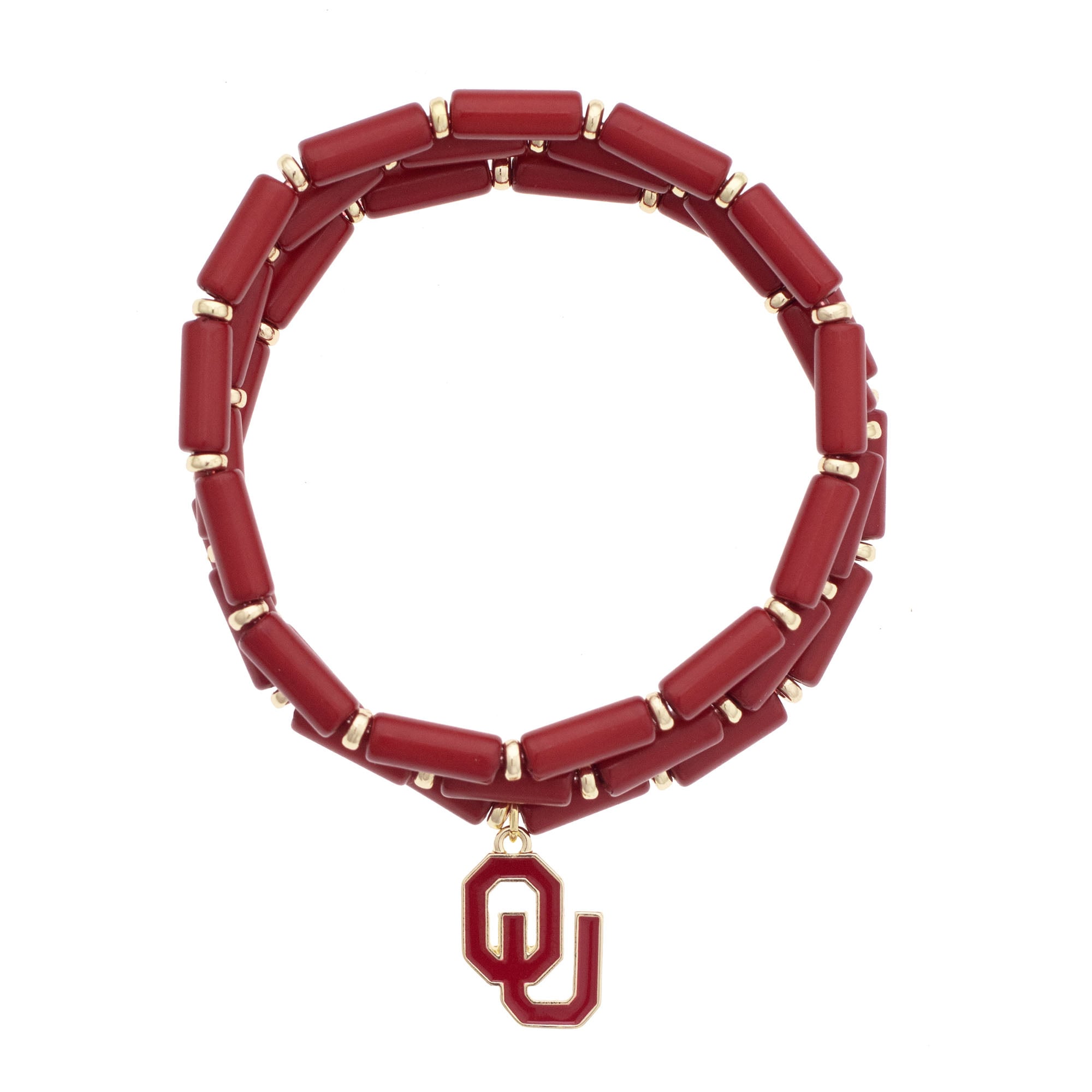 CANVAS Style Oklahoma Sooners Beaded Bracelet Set of Three