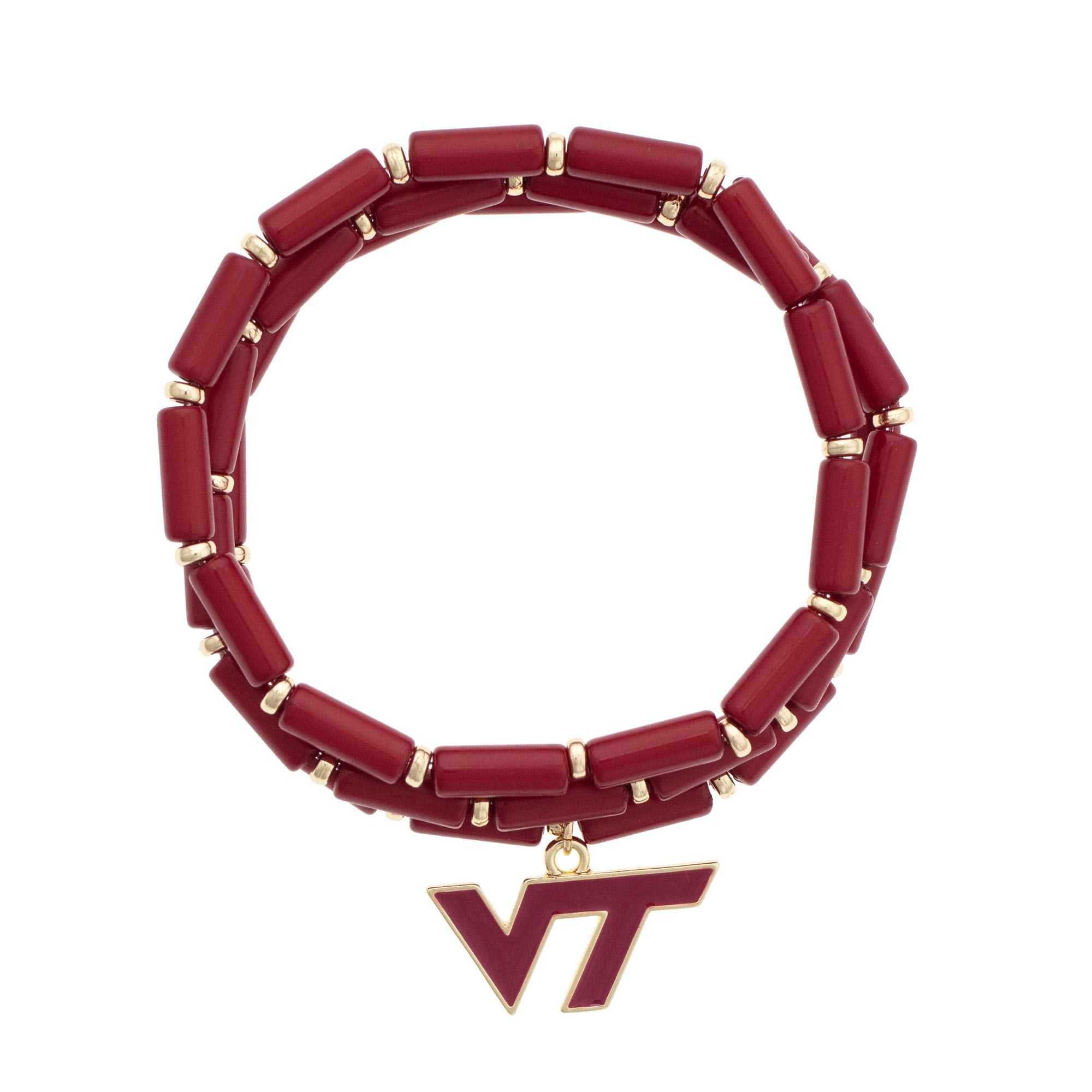 CANVAS Style Virginia Tech Hokies Beaded Bracelet Set of Three